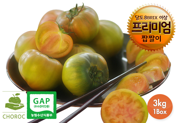 프리미엄 짭짤이토마토 3kg M~3S 사이즈